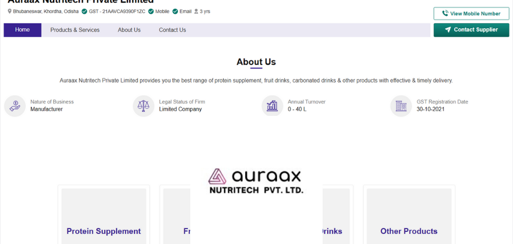 Auraax NutriTech Pvt Ltd