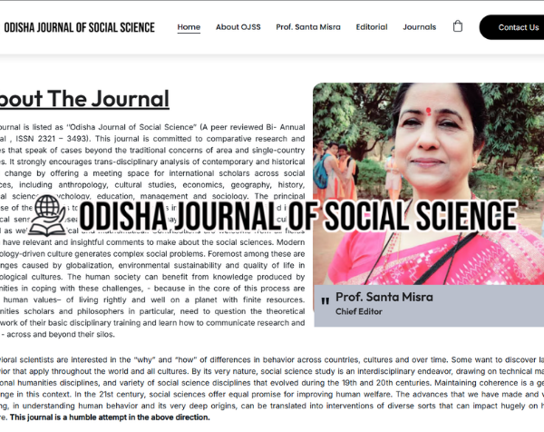 Odisha Journal Of Social Science