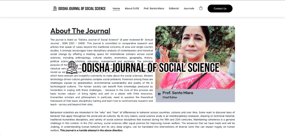 Odisha Journal Of Social Science